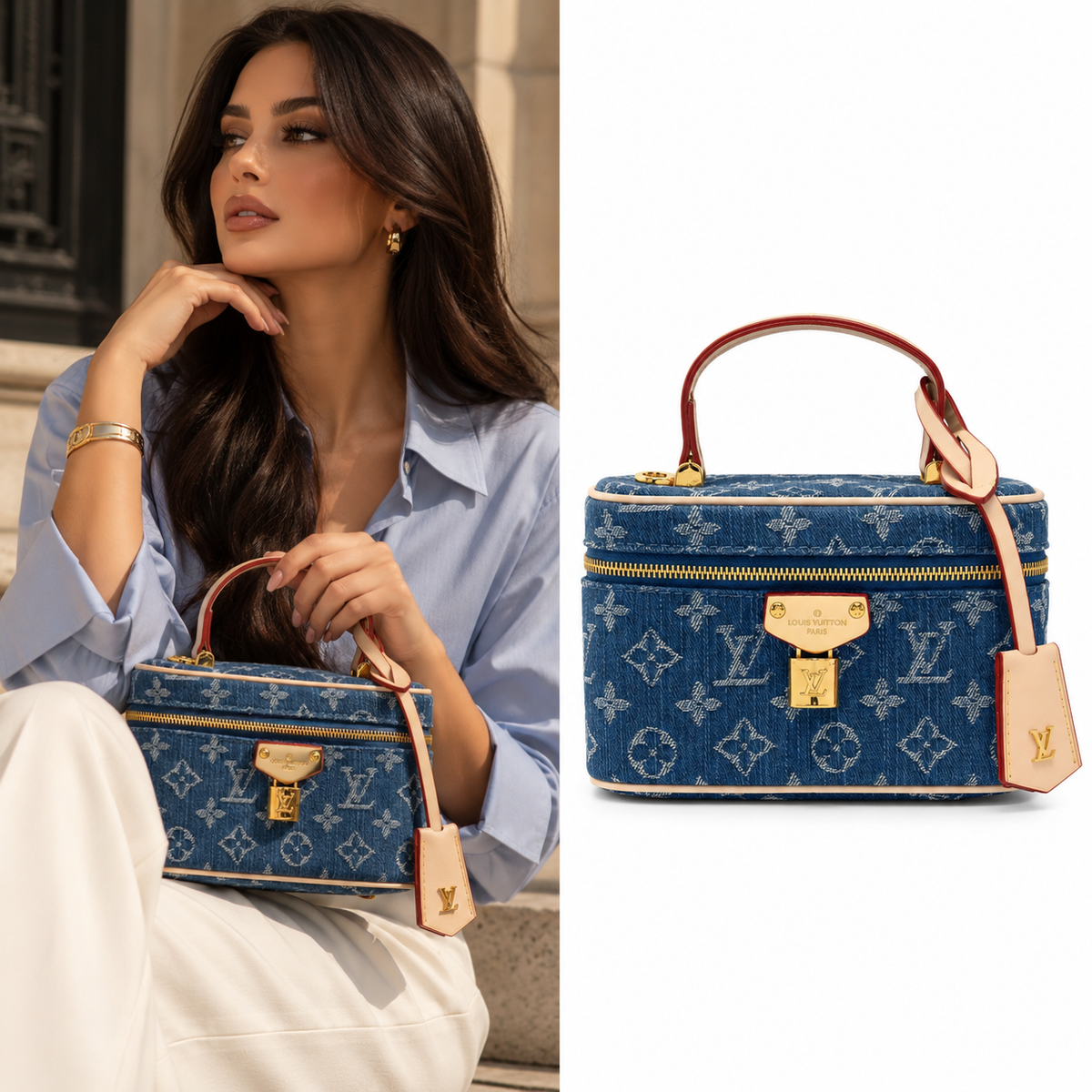 Louis Vuitton Monogram Denim Vanity Case