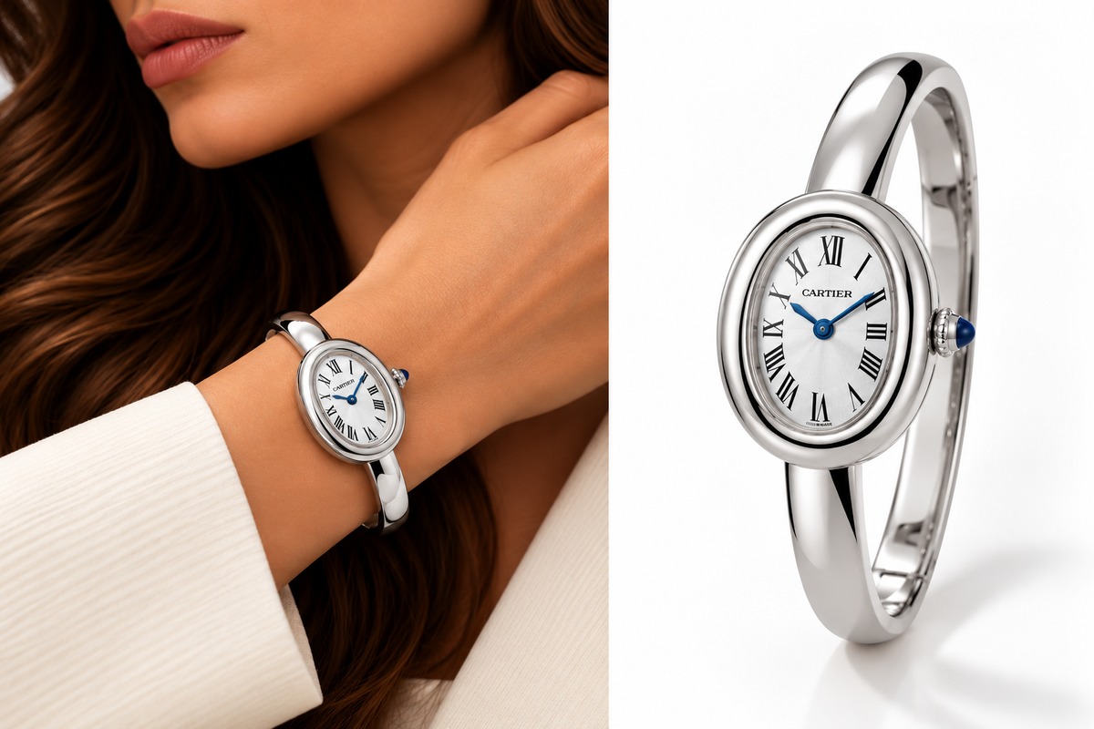 Cartier Baignoire Silver Bangle Watch