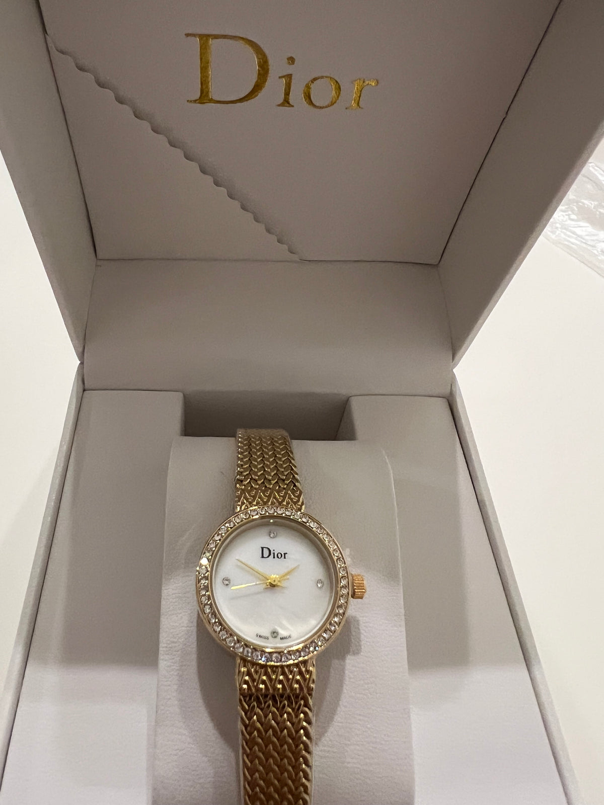Dior Gold Mother-of-Pearl Diamond Watch