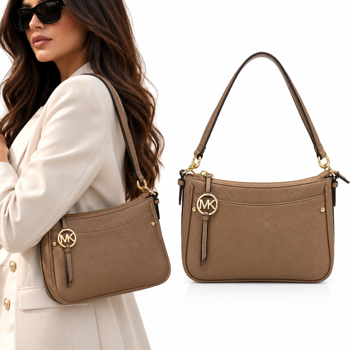 Michael Kors Taupe Shoulder Bag