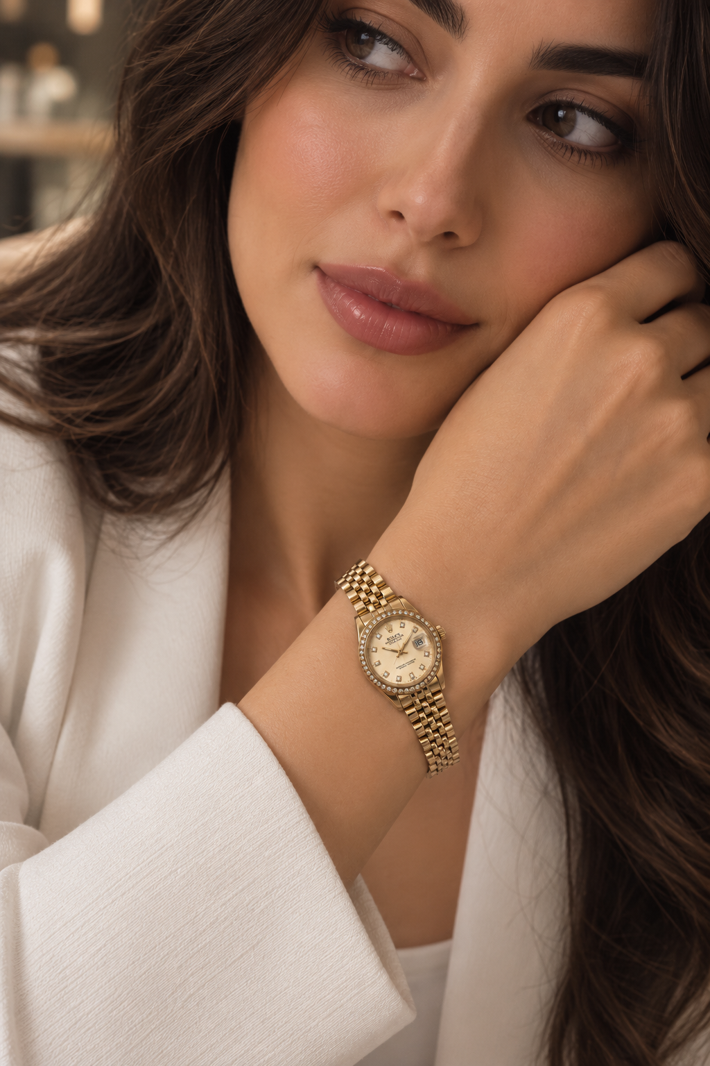 Rolex Gold Diamond Datejust Watch