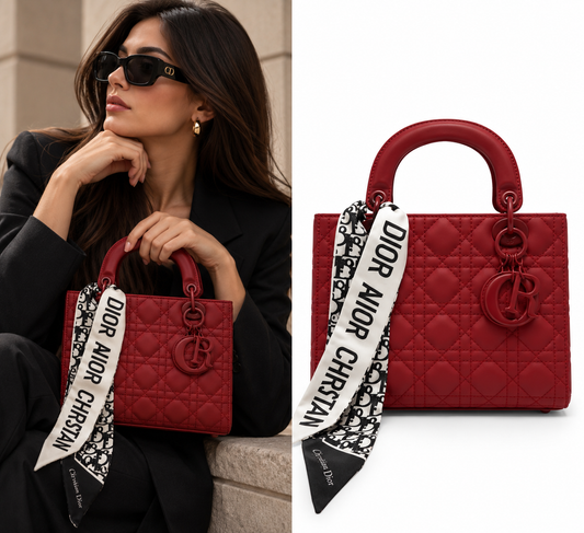 Small Lady Dior Bag – Navy Blue Cannage