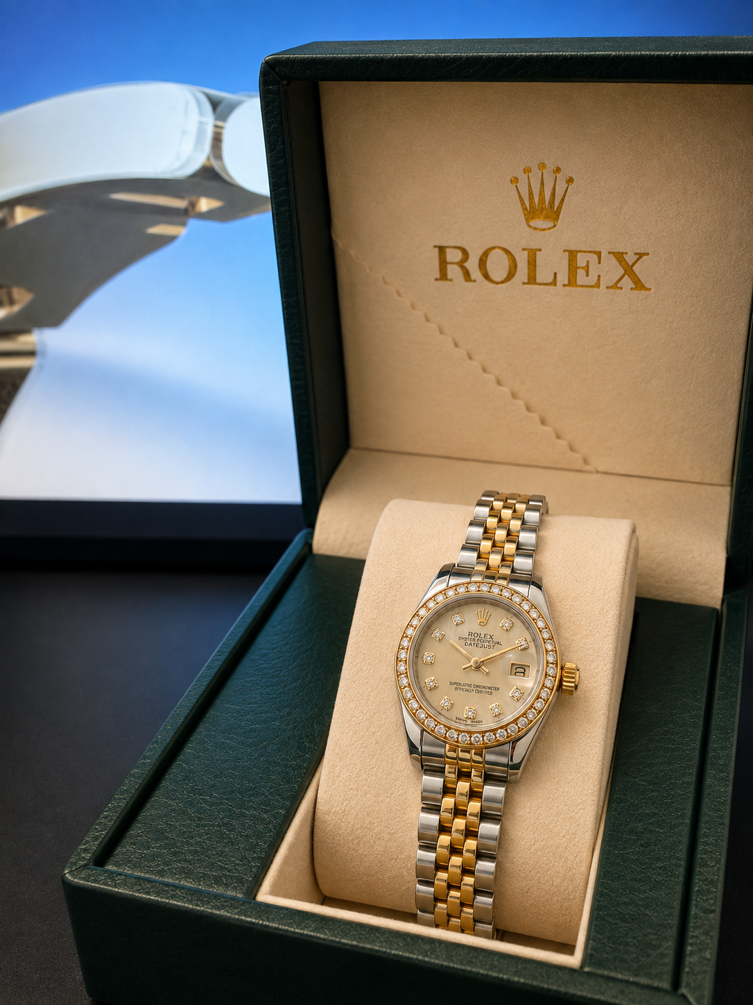 Rolex Two-Tone Diamond Datejust Watch