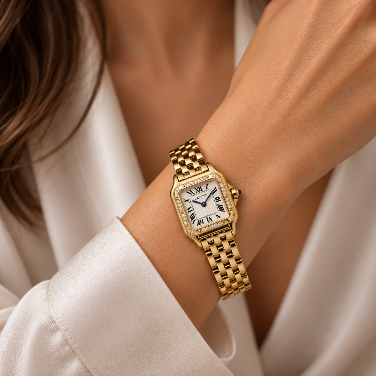 Cartier Panthère Diamond Gold Watch