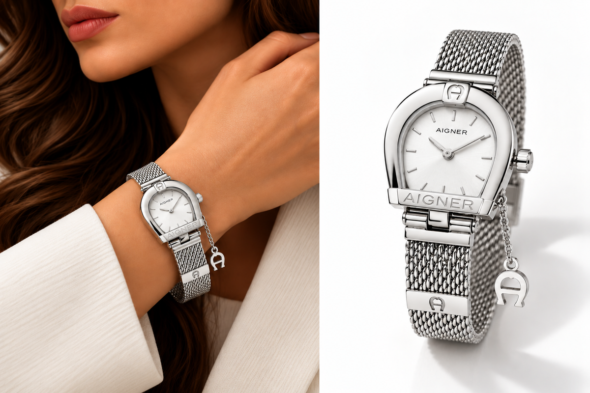 Aigner Silver Mesh Classic Watch